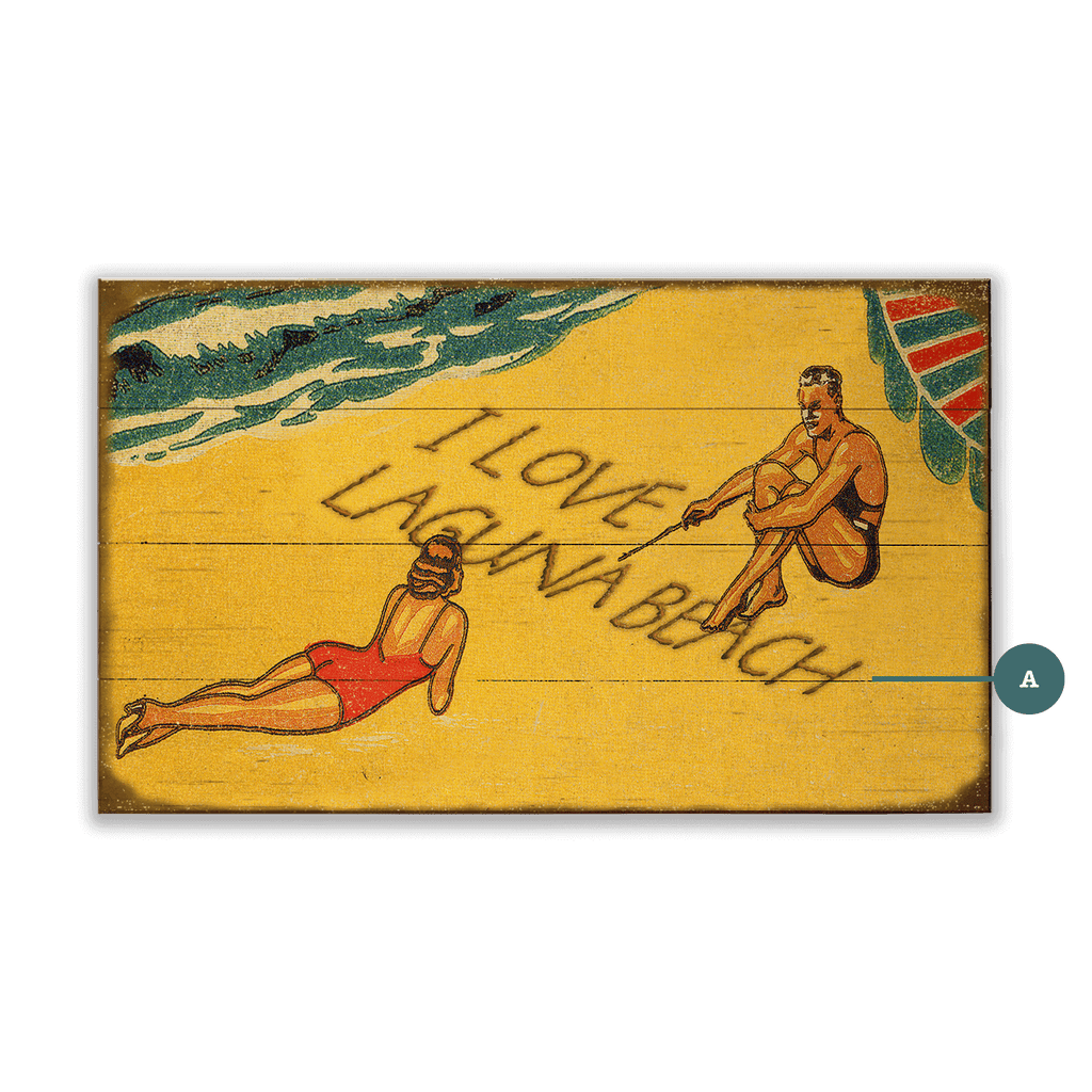 I Love the Beach - Wood & Metal Wall Art