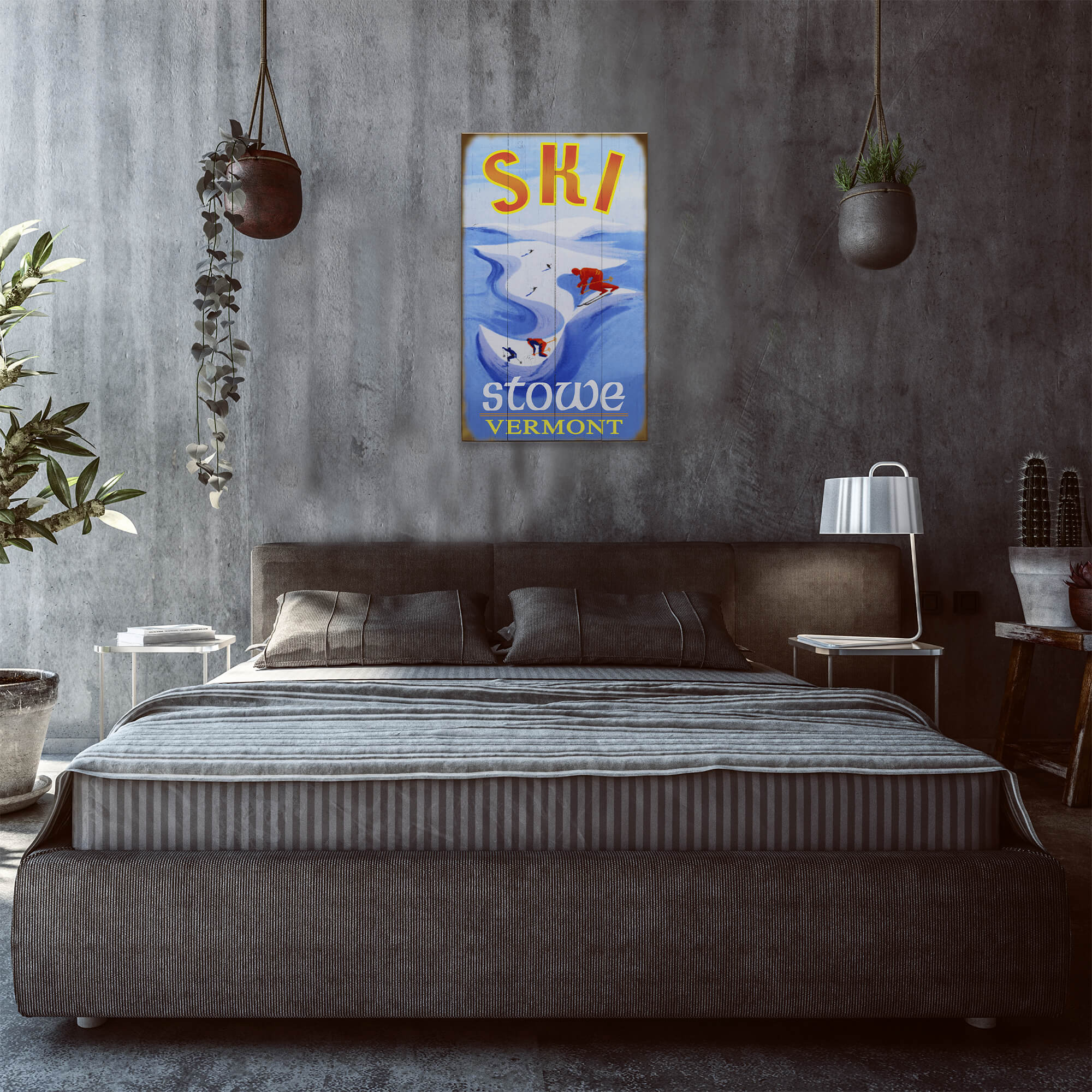 Ski Bowl - Wood & Metal Wall Art