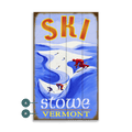 Ski Bowl - Wood & Metal Wall Art