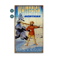 Winter Wonderland Ski Girl - Wood & Metal Wall Art