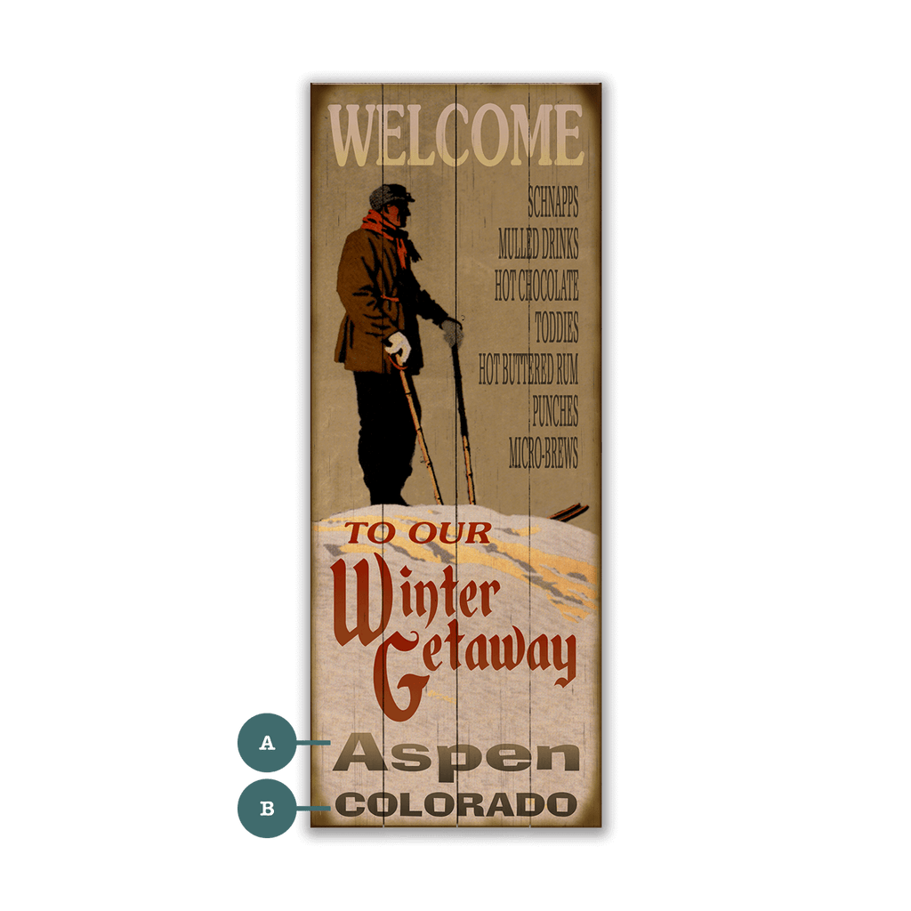 Winter Getaway - Wood & Metal Wall Art