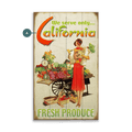 Fresh California Produce - Wood & Metal Wall Art