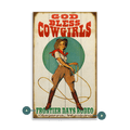 God Bless Cowgirls - Wood & Metal Wall Art