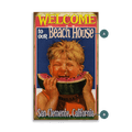 Watermelon Welcome Boy - Wood & Metal Wall Art