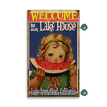 Watermelon Welcome Girl - Wood & Metal Wall Art