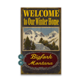 Winter Home - Wood & Metal Wall Art