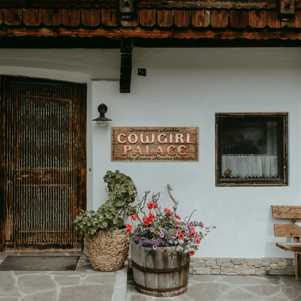Cowgirl Palace - Wood & Metal Wall Art