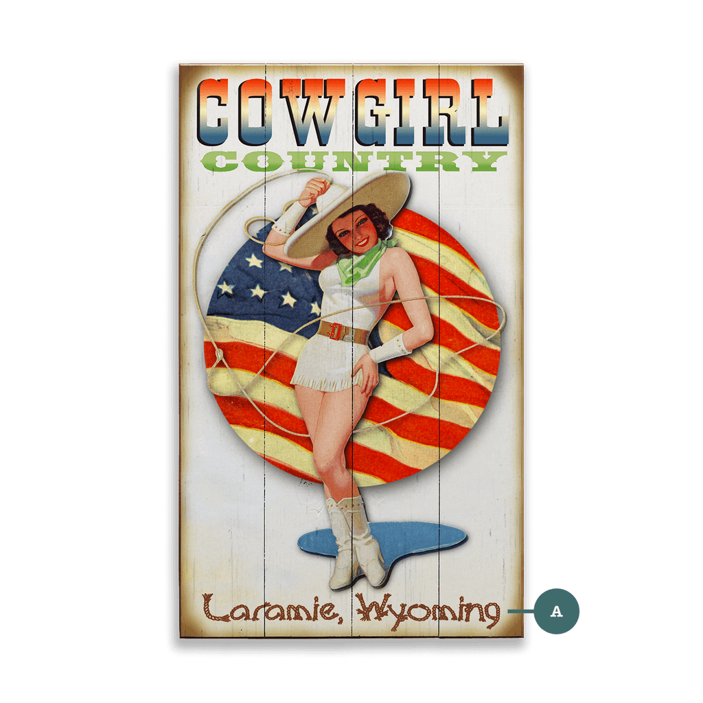 Cowgirl Country - Wood & Metal Wall Art