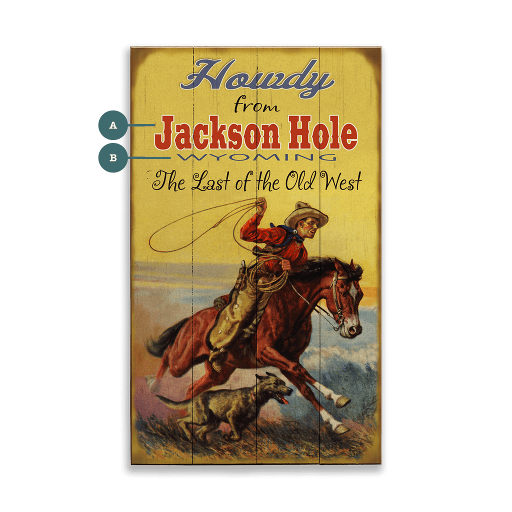 Howdy, The Last of the Old West - Wood & Metal Wall Art