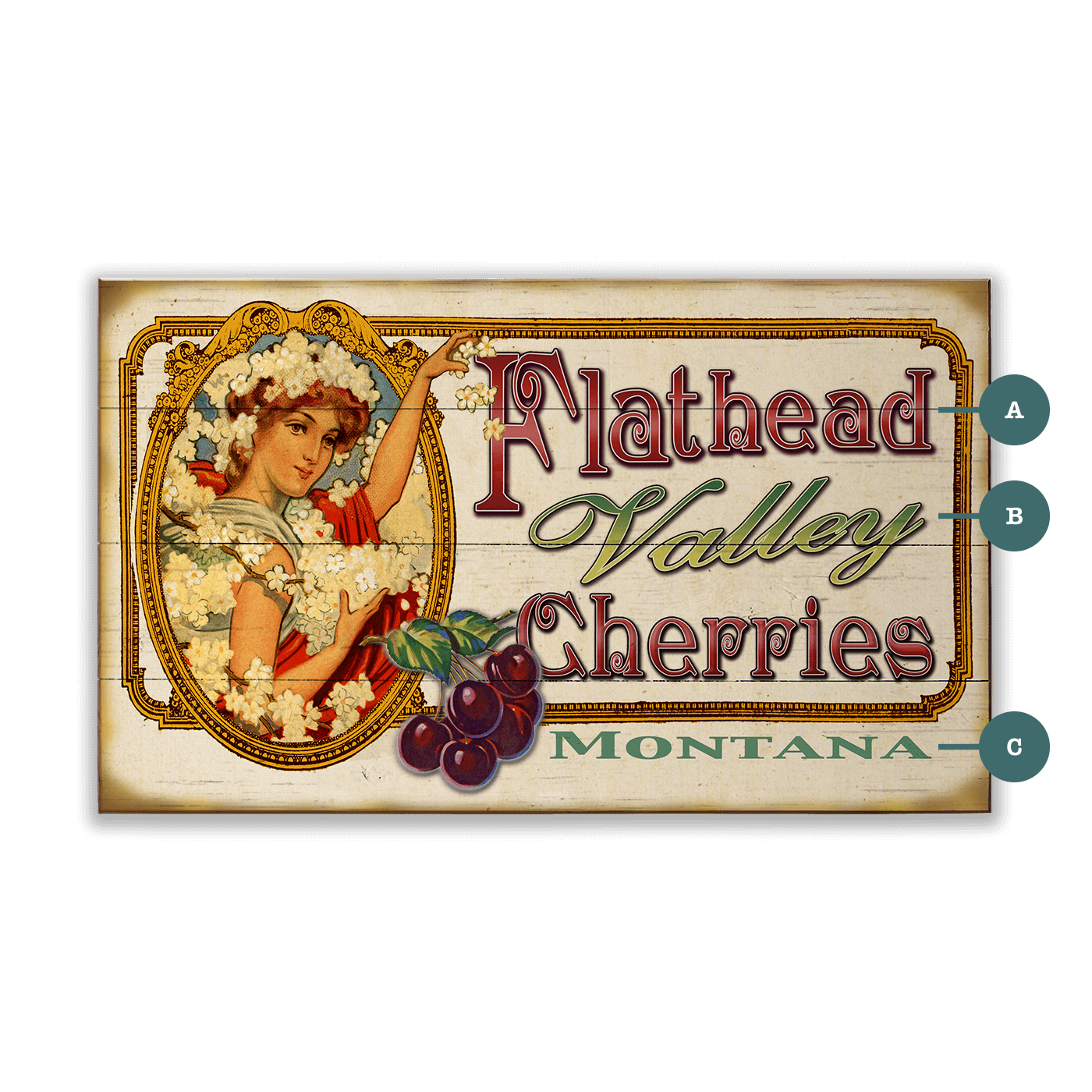 Cherry Queen - Wood & Metal Wall Art