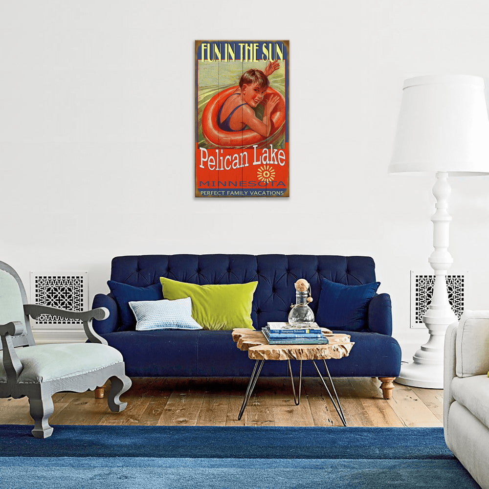 Fun in the Sun Boy - Wood & Metal Wall Art
