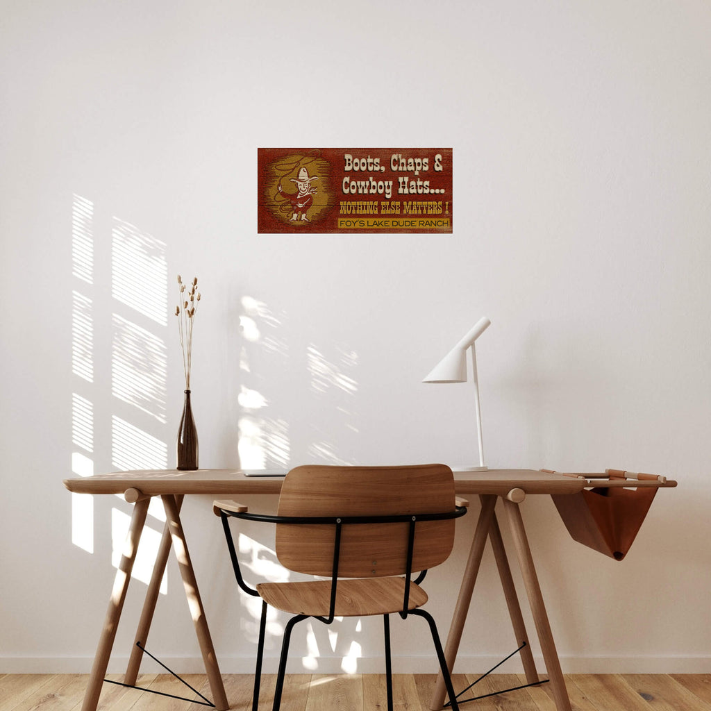 Boots, Chaps & Cowboy Hats - Wood & Metal Wall Art