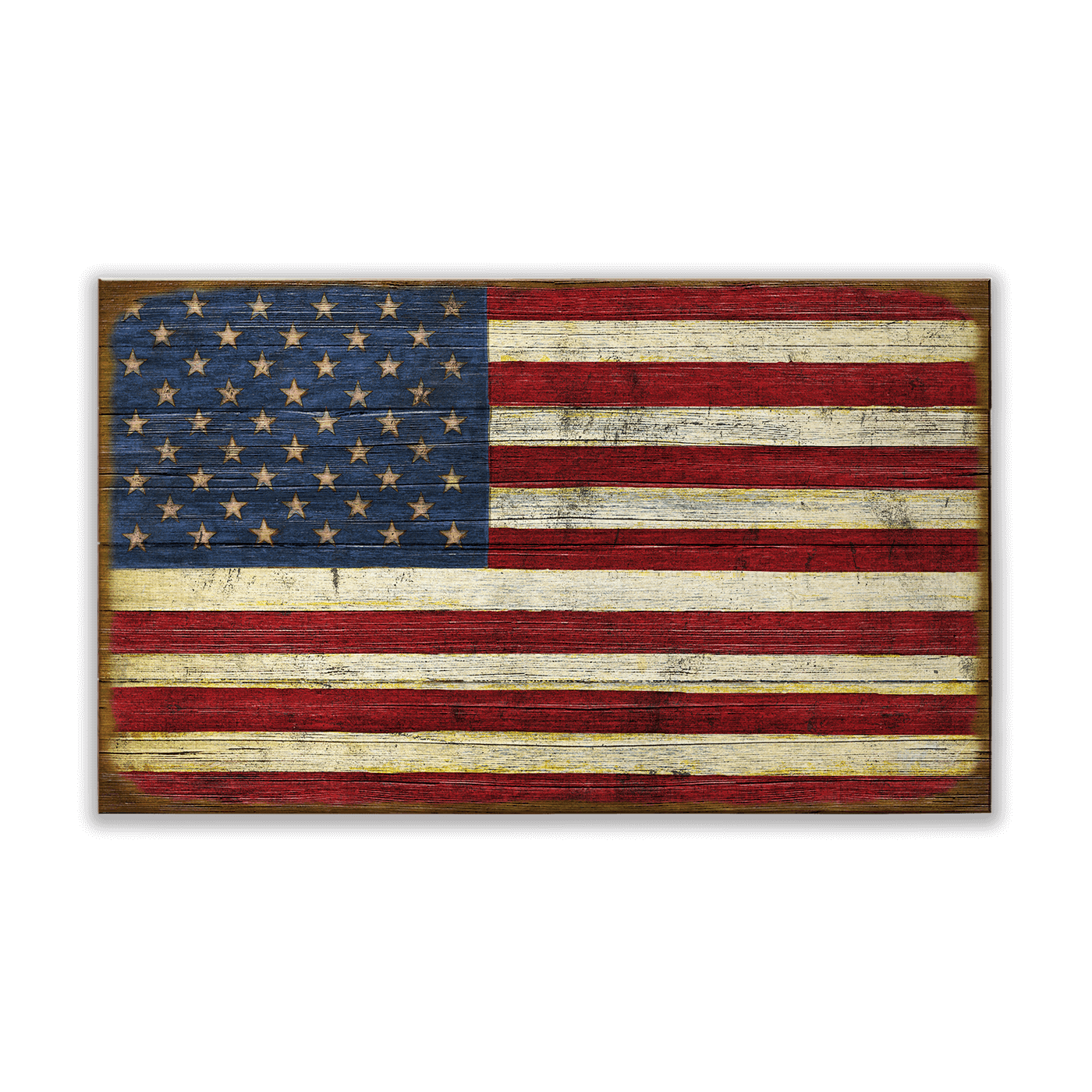 USA Classic Flag: Distressed - Wood & Metal Wall Art