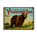 Yellowstone: Bear & Meadow Scene - Wood & Metal Wall Art