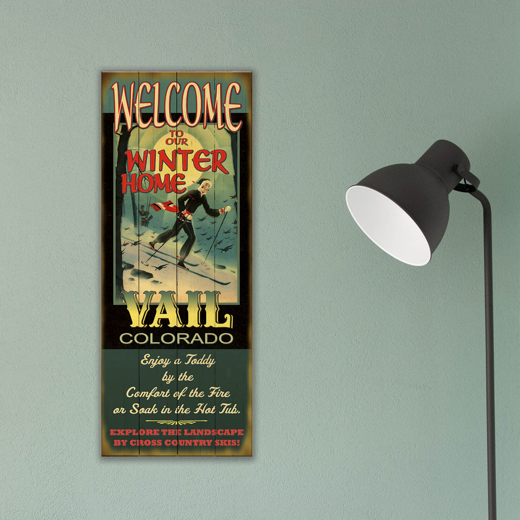 Winter Home XCountry: Personalized - Wood & Metal Wall Art
