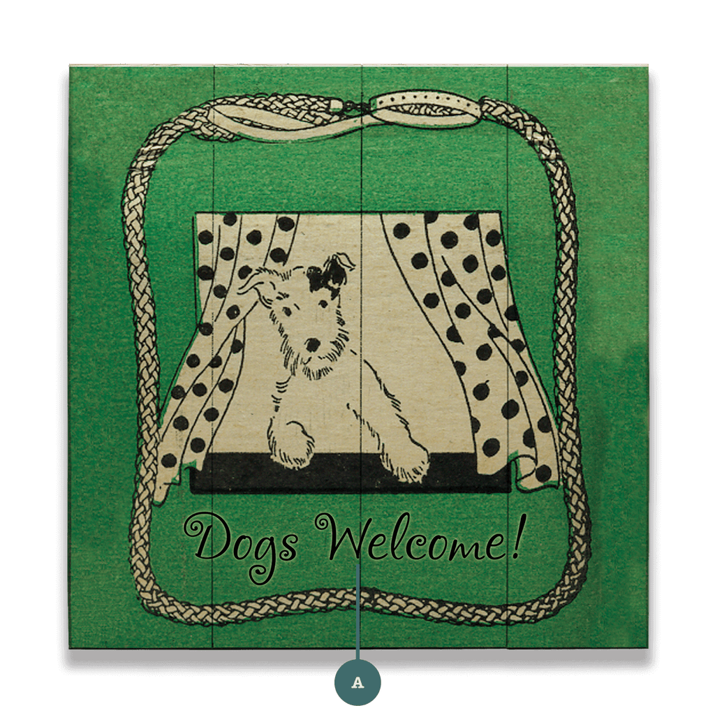 Dogs Welcome - Wood & Metal Wall Art