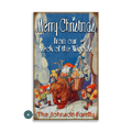 Christmas Elves Woodland Ride - Wood & Metal Wall Art