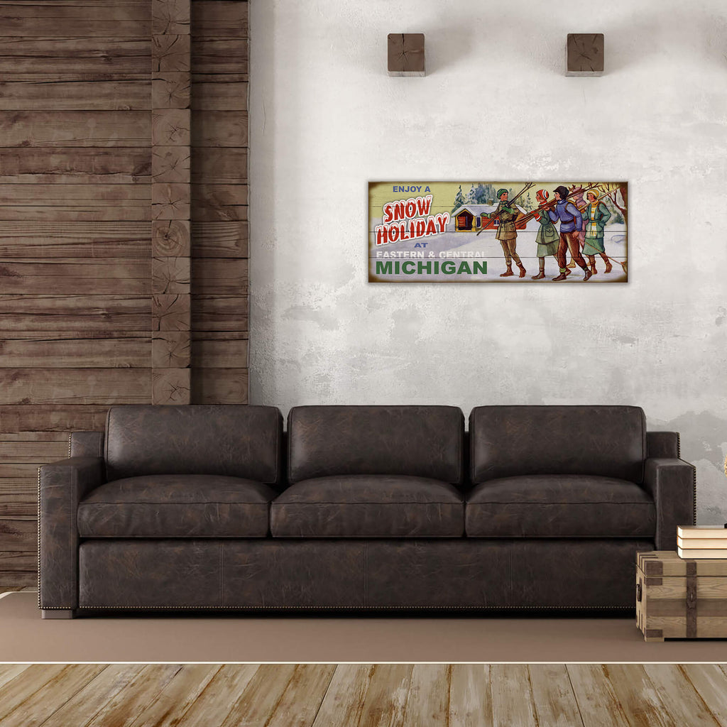 Enjoy a Snow Holiday - Wood & Metal Wall Art