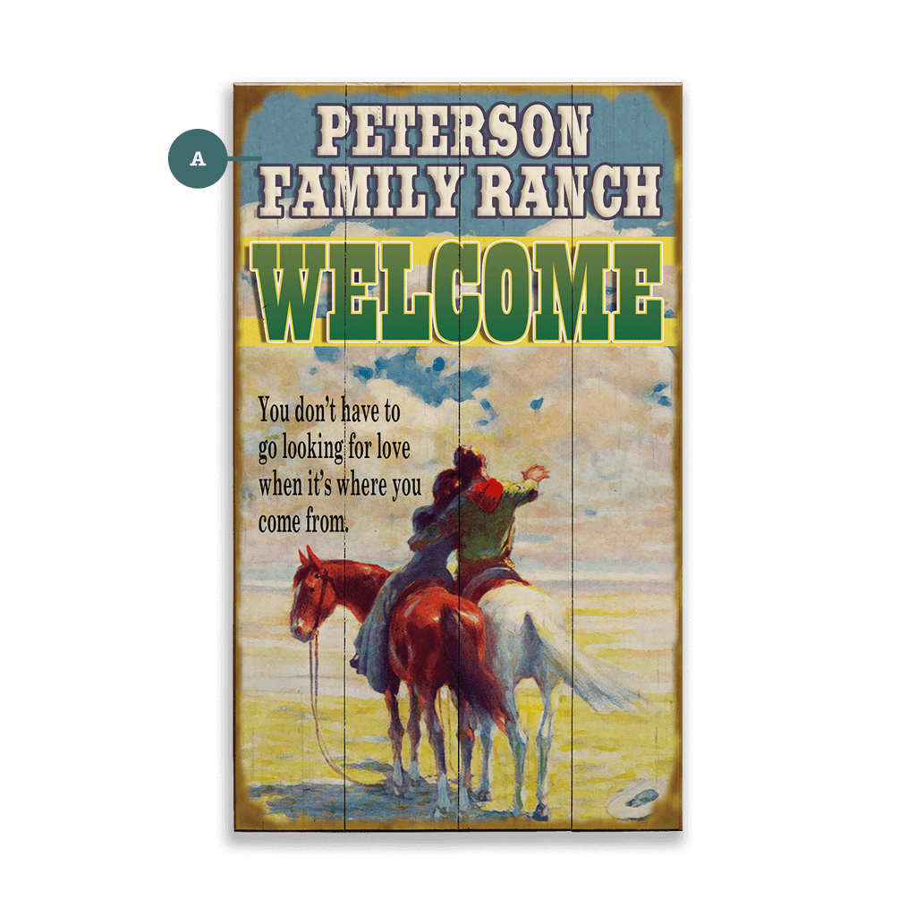Western Lovers - Wood & Metal Wall Art