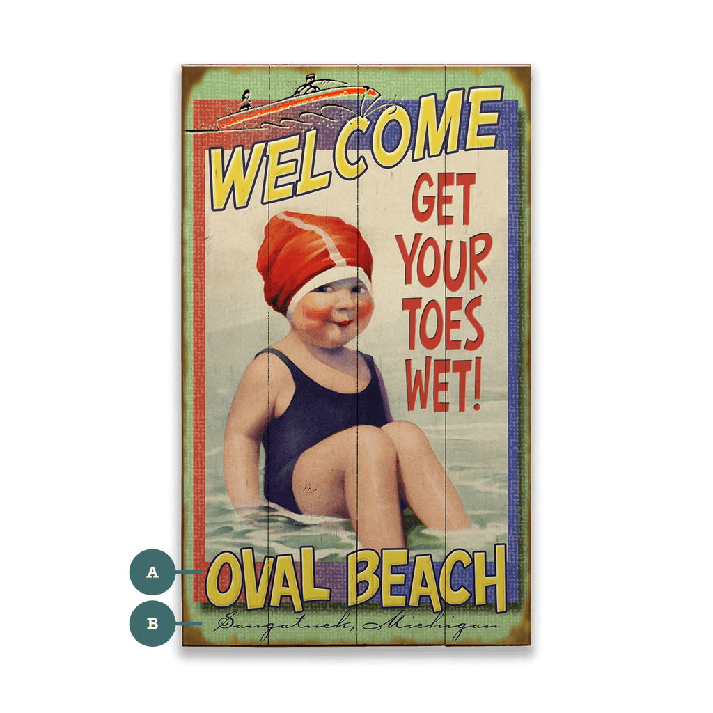 Get Your Toes Wet - Wood & Metal Wall Art
