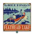 Greetings from the Lake - Wood & Metal Wall Art
