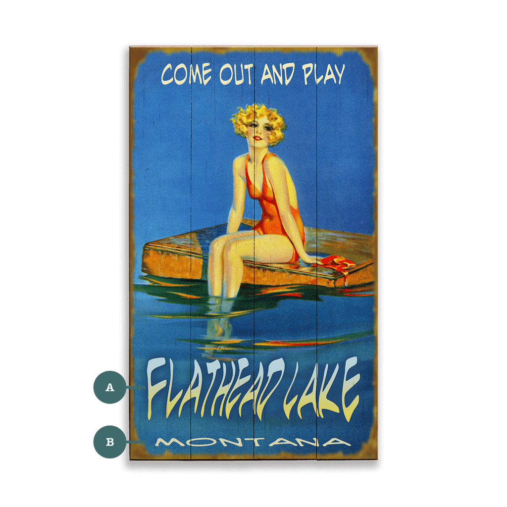 Serenity on the Swim Platform - Wood & Metal Wall Art