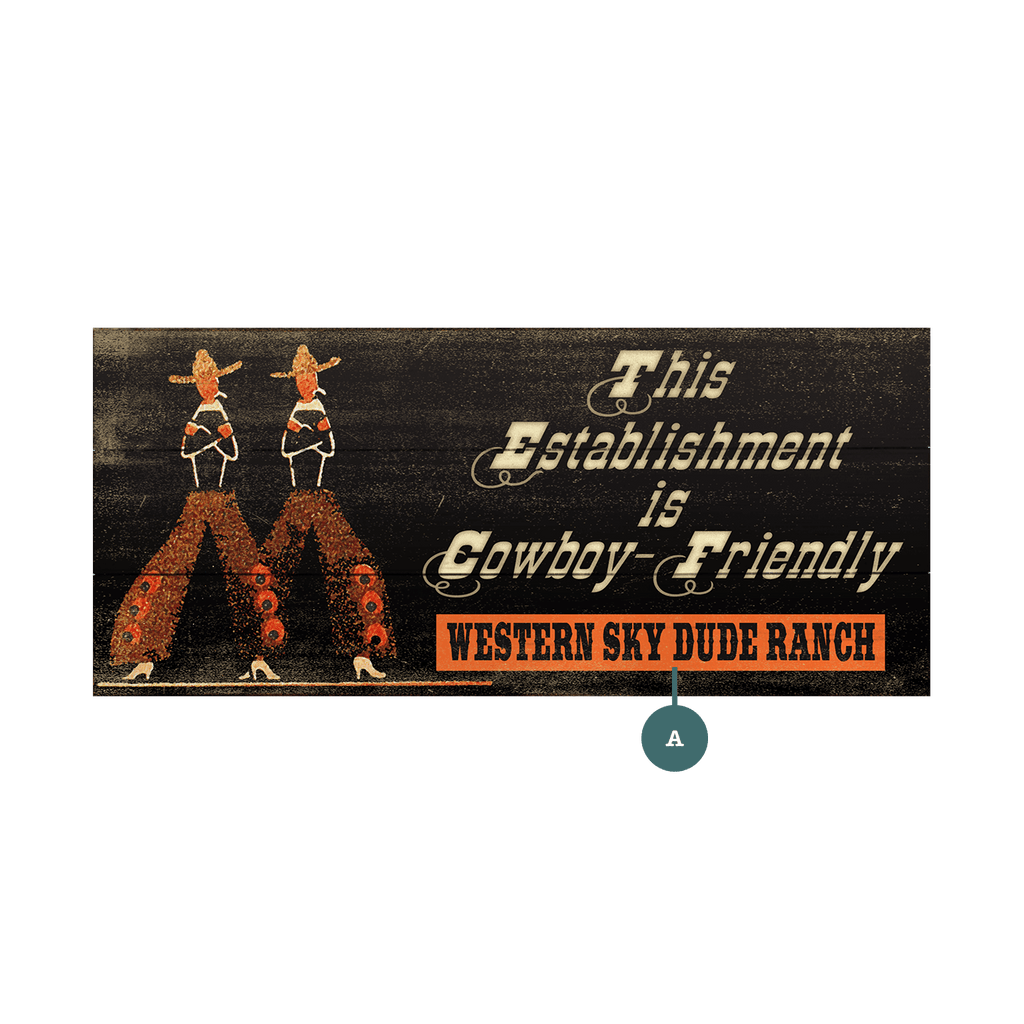 Cowboy Friendly - Wood & Metal Wall Art