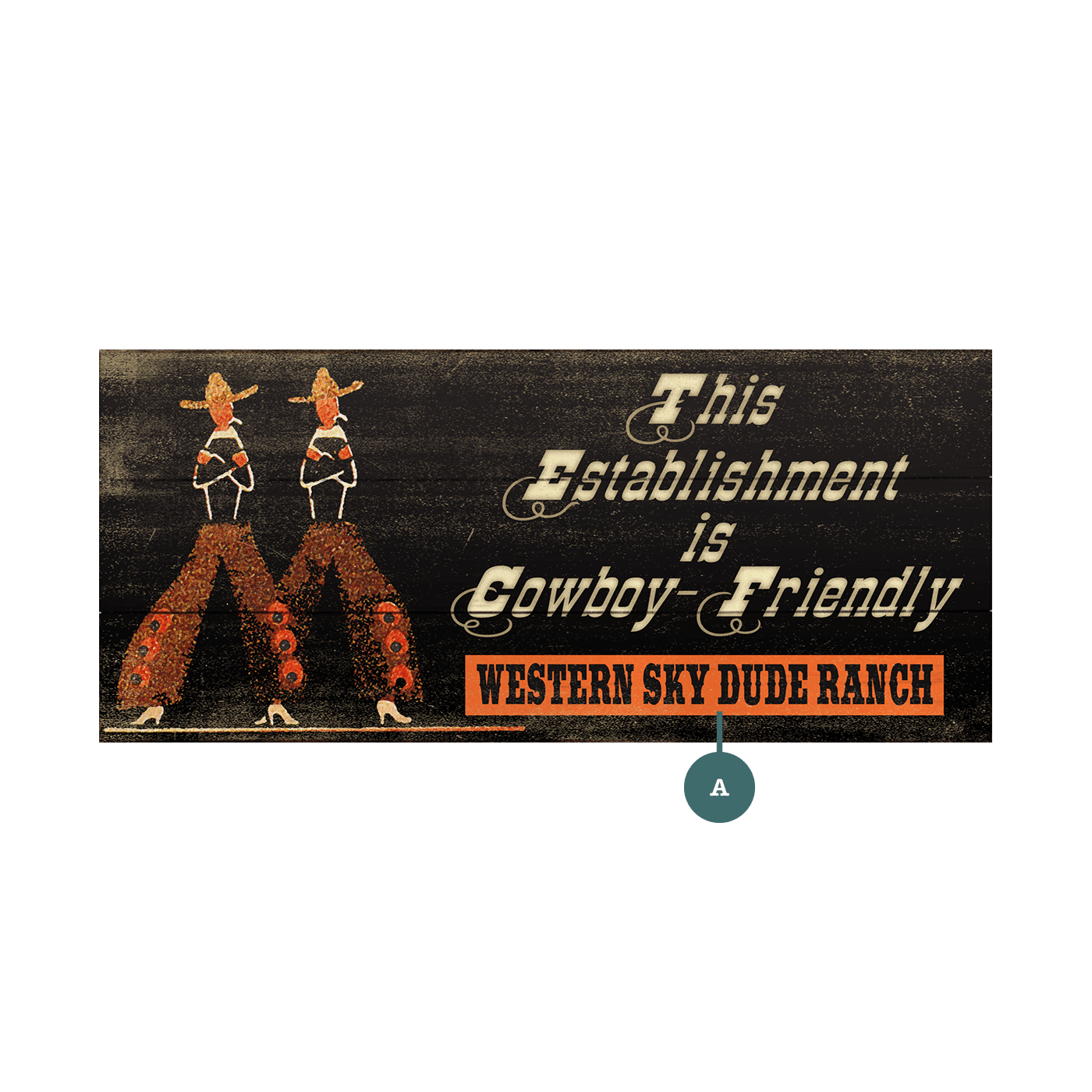 Cowboy Friendly - Wood & Metal Wall Art