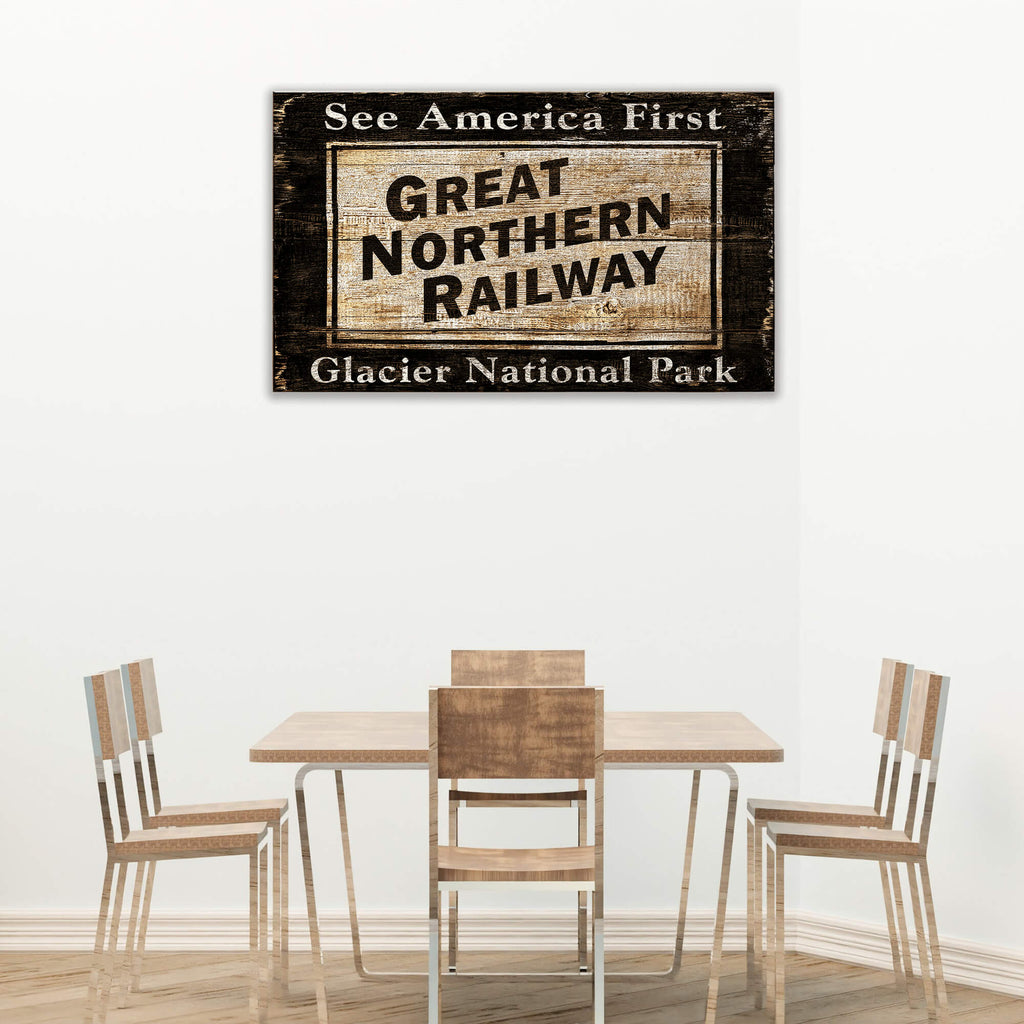 Great Northern Railway - Wood & Metal Wall Art