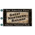Great Northern Railway - Wood & Metal Wall Art