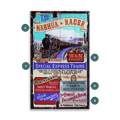 The Nashua Racer – Vintage Railway Sign - Wood & Metal Wall Art