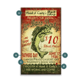Cane Pole Bass Derby - Wood & Metal Wall Art