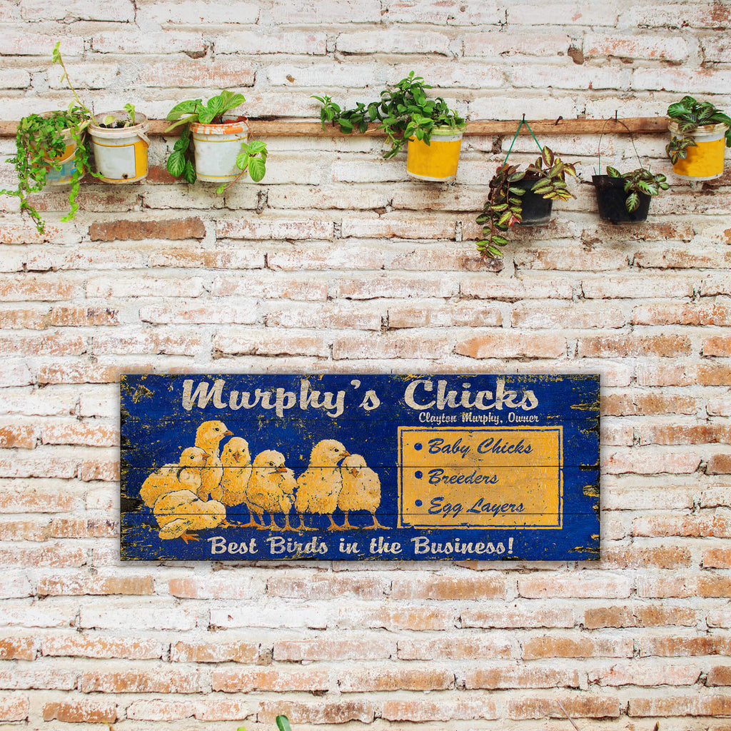 Murphy's Chicks - Wood & Metal Wall Art
