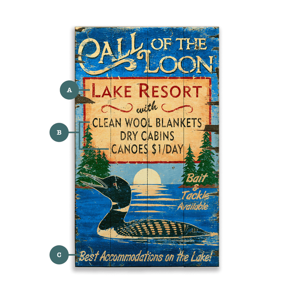 Call of the Loon - Wood & Metal Wall Art