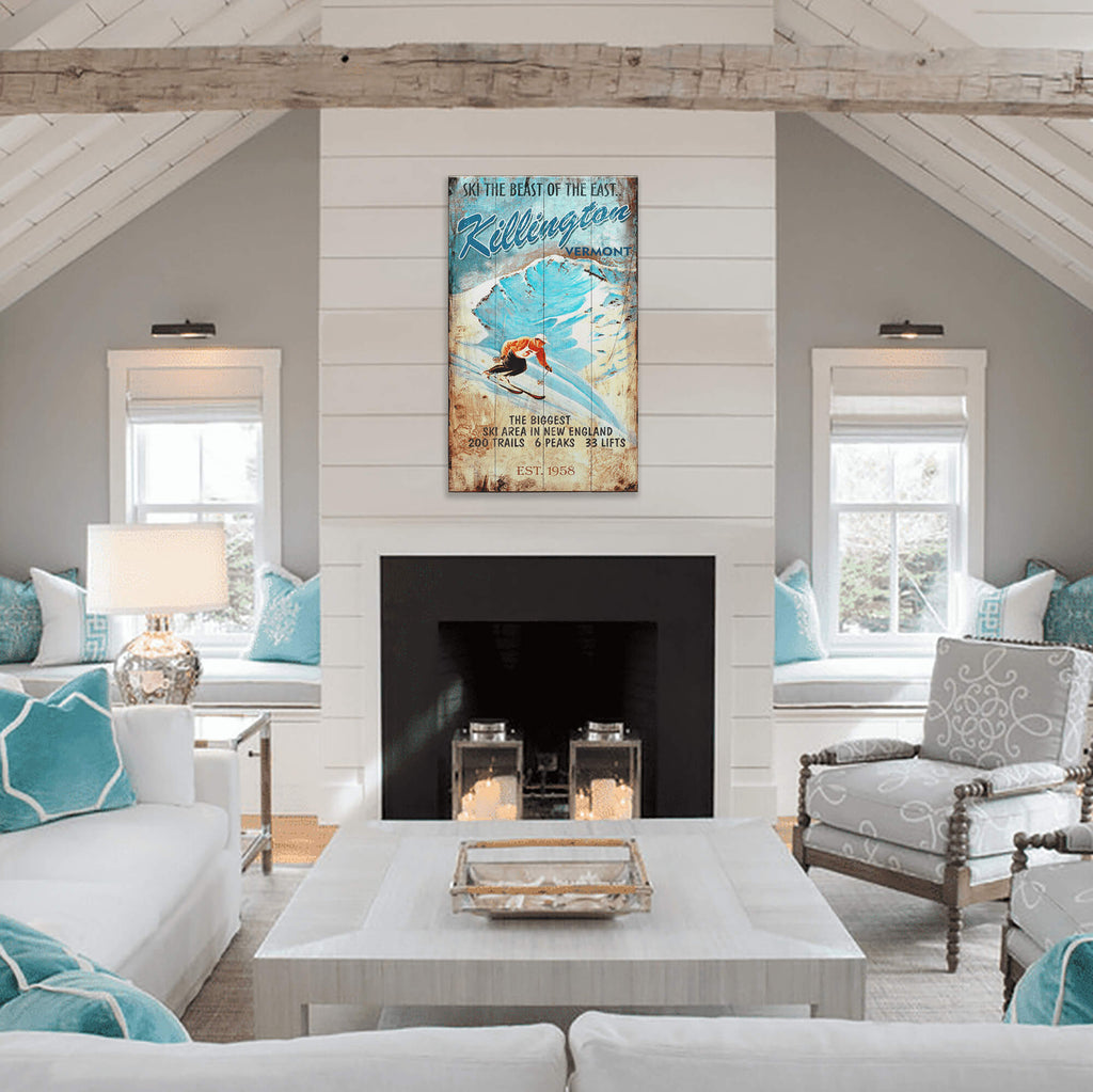 Ski the Beast of the East - Wood & Metal Wall Art