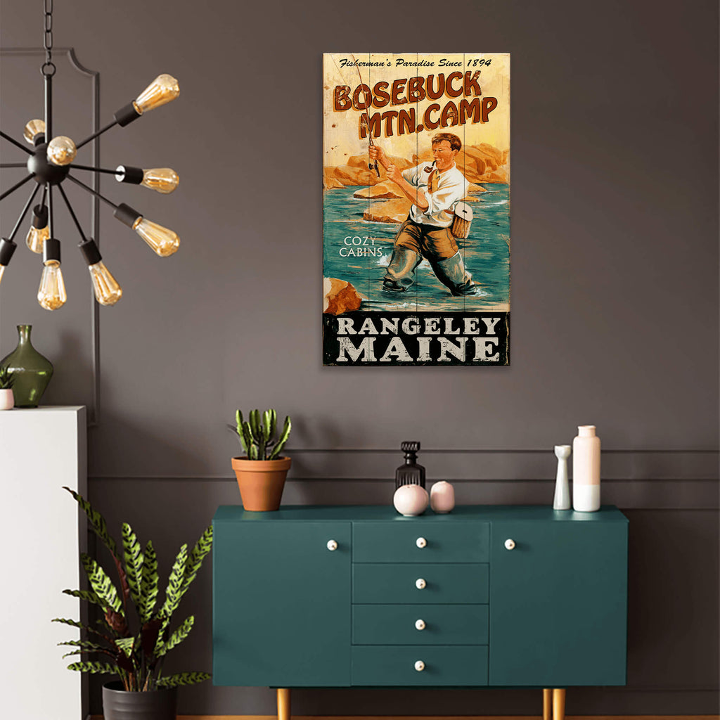 Bosebuck Mountain Camp - Wood & Metal Wall Art