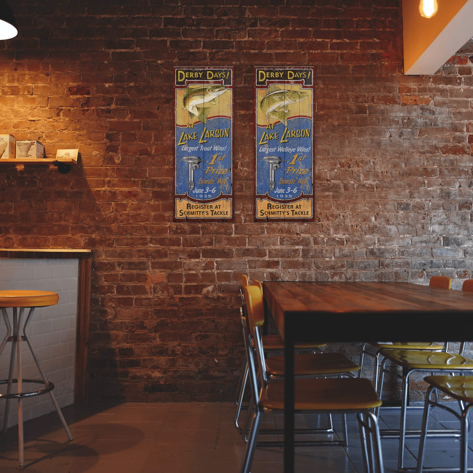 Derby Days: Walleye - Wood and Metal Wall Art