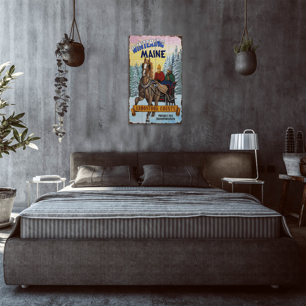 Wintering Maine - Wood & Metal Wall Art