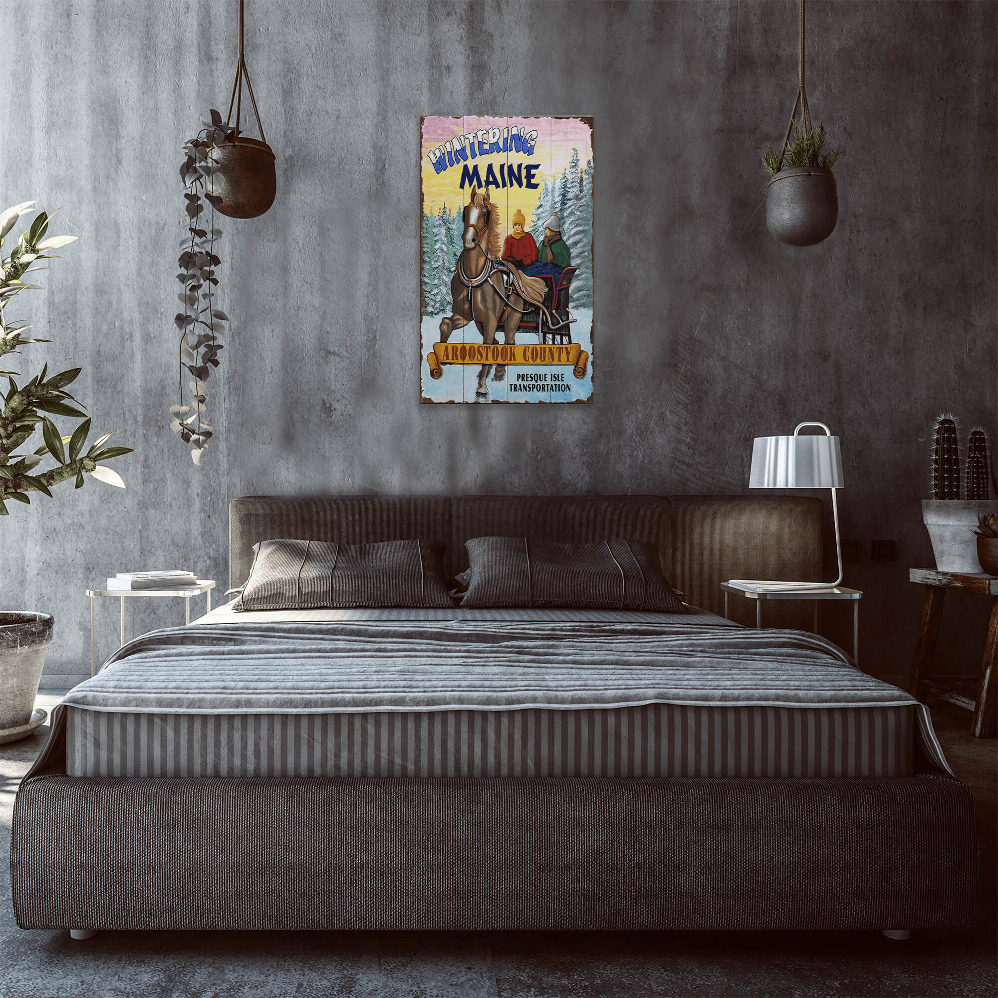 Wintering Maine - Wood & Metal Wall Art