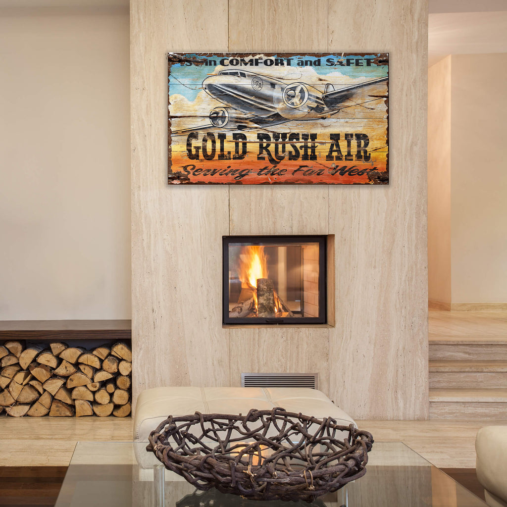 Gold Rush Air - Wood & Metal Wall Art
