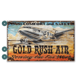 Gold Rush Air - Wood & Metal Wall Art