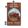 Farm Supply Tractors & Implements - Wood & Metal Wall Art