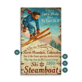 Ski Steamboat - Wood & Metal Wall Art