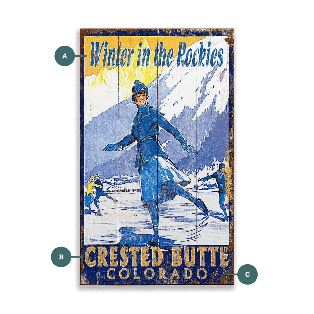 Winter in the Rockies - Wood & Metal Wall Art