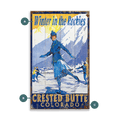 Winter in the Rockies - Wood & Metal Wall Art