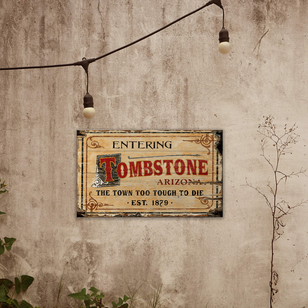 Entering Tombstone - Wood & Metal Wall Art