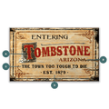 Entering Tombstone - Wood & Metal Wall Art