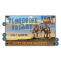 Turquoise Valley Golf Course - Wood & Metal Wall Art