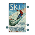 Ski Winter Games - Wood & Metal Wall Art