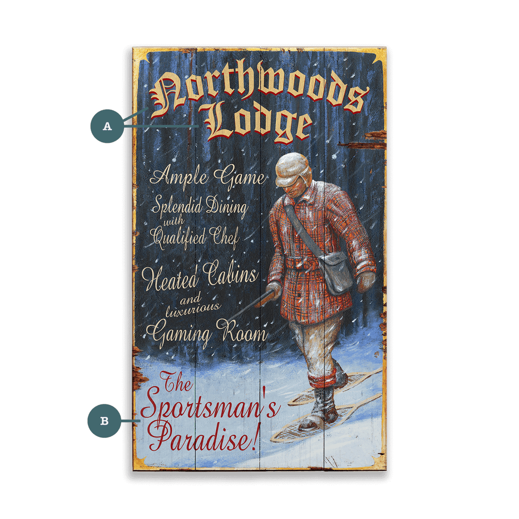 Northwoods Lodge - Wood & Metal Wall Art